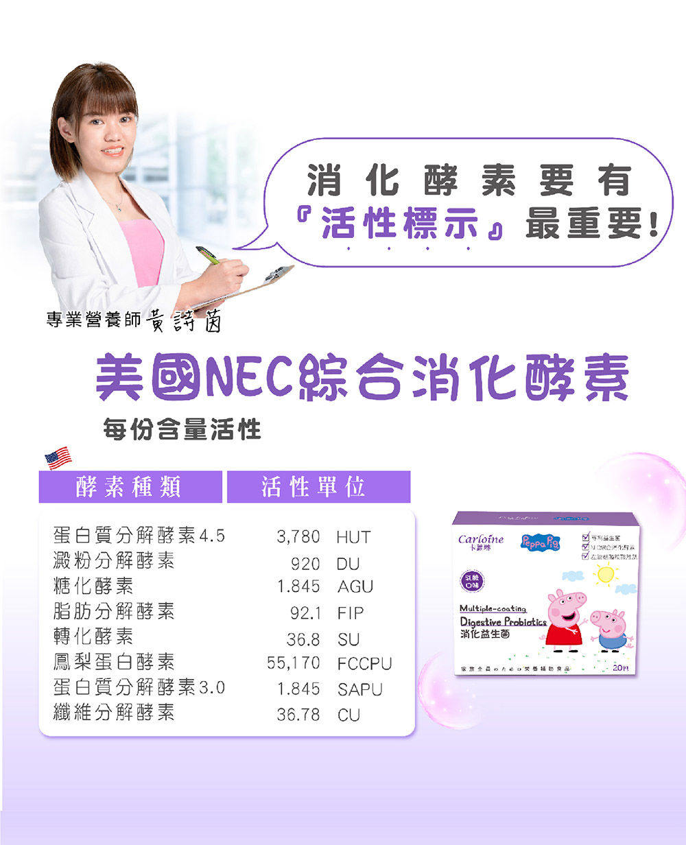 佩佩豬款【消化益生菌】乳酸口味 (20包/盒)|促進食慾 17 13