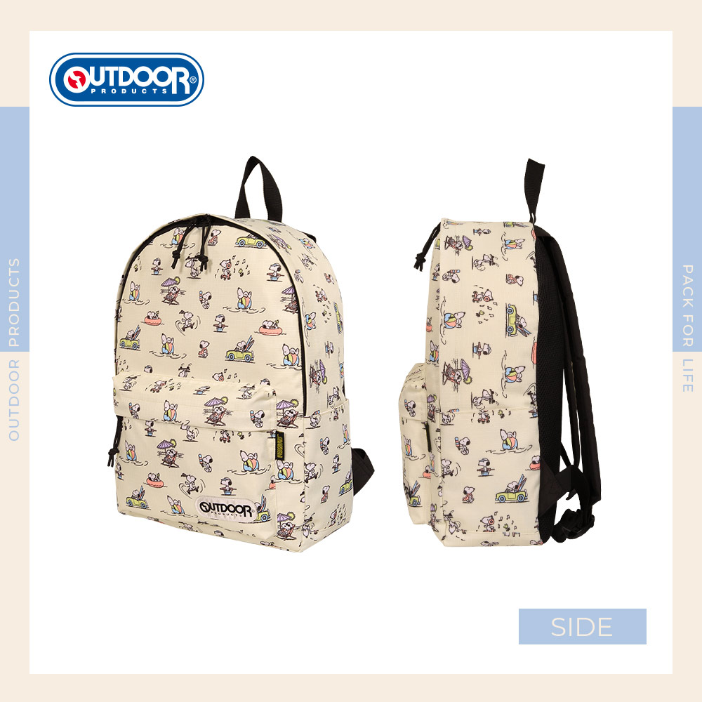 【OUTDOOR】史努比SNOOPY-海灘後背包-大-米白色 ODP23U01BG