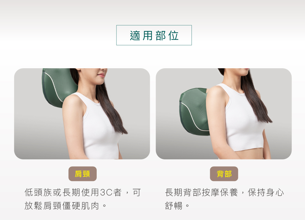 辦公椅環境使用按摩枕示意圖