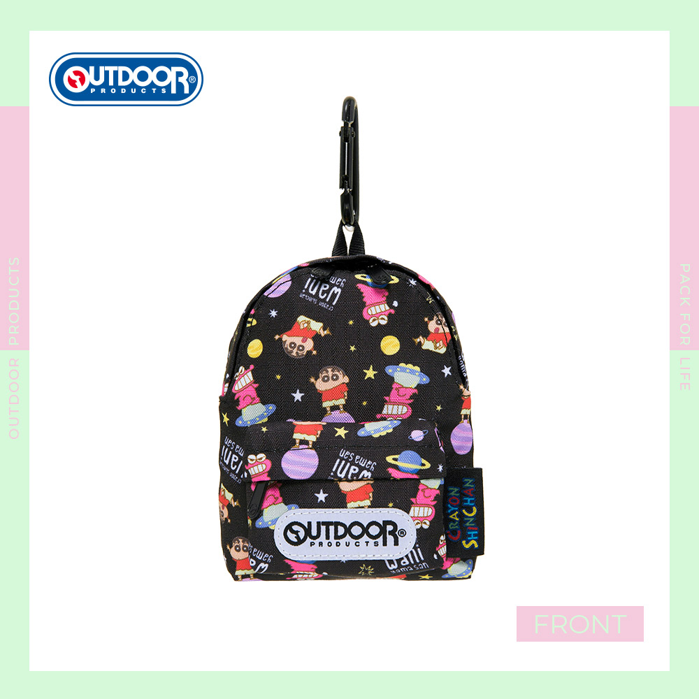 【OUTDOOR】Crayon Shinchan蠟筆小新鱷魚阿山背包造型零錢包-黑色 ODCS24H09BK