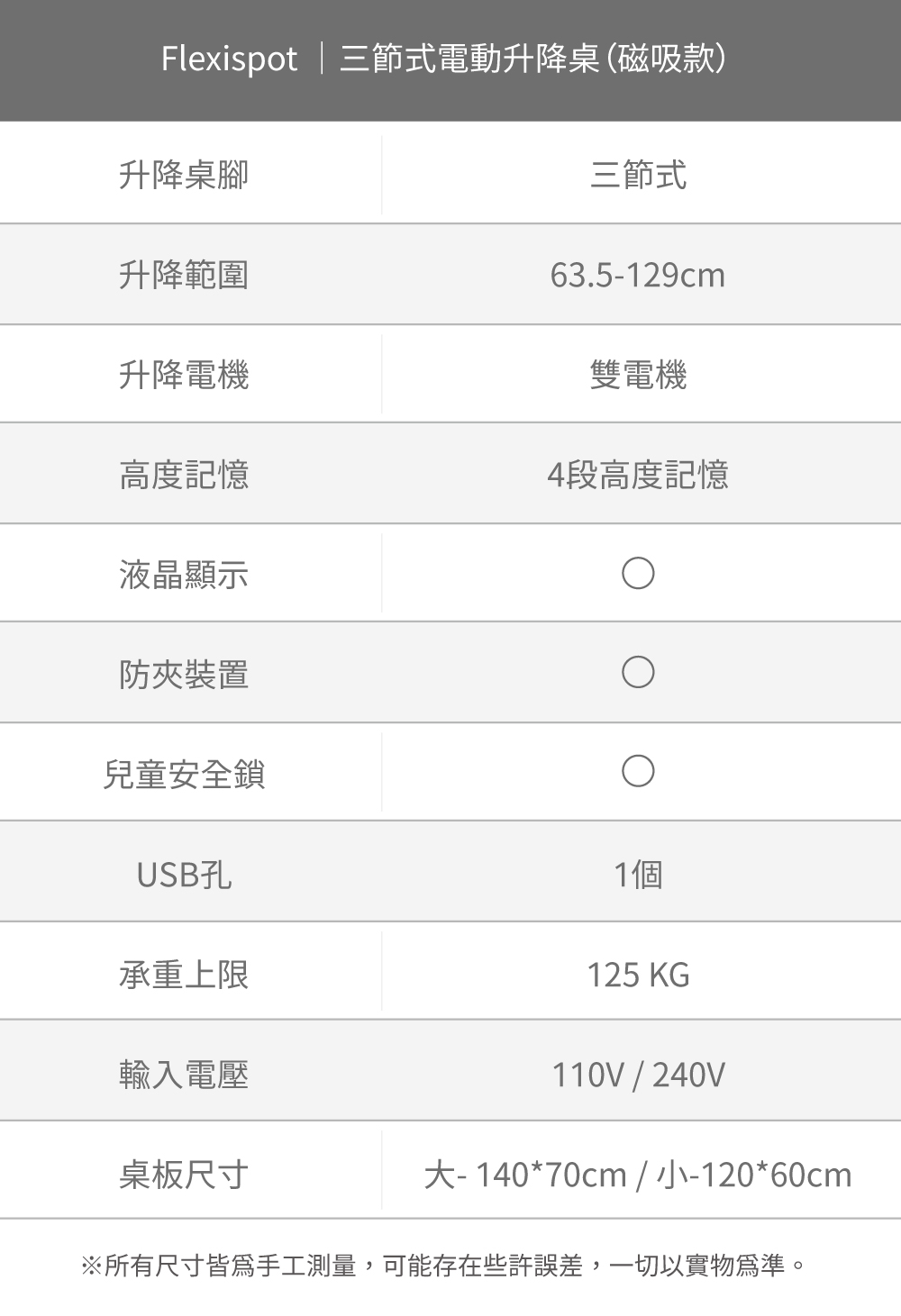 flexispot-磁吸式電動升降桌