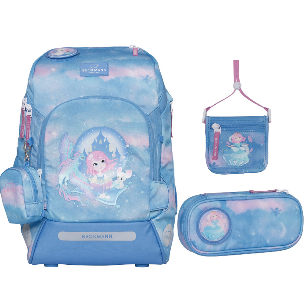 AIR FLX 擴充護脊書包20~25L+文具袋+卡夾小包 - 童話城堡