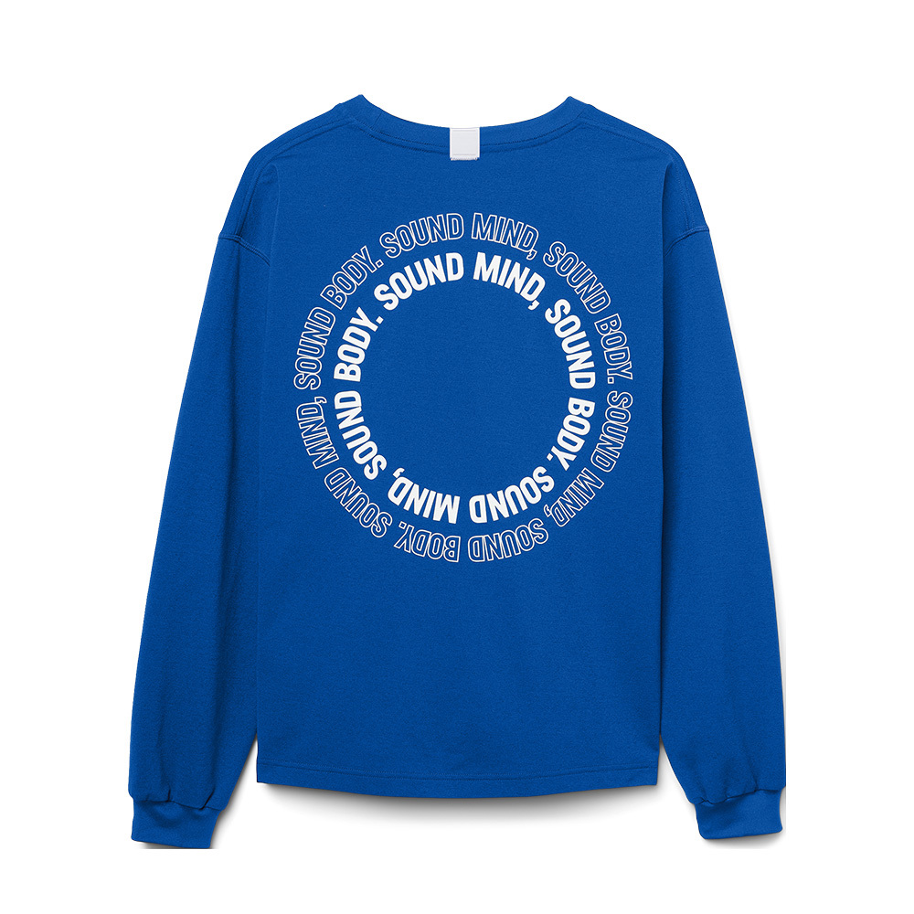 LOGO休閒長袖上衣 男女中性款  運動休閒上衣 2203A288-400