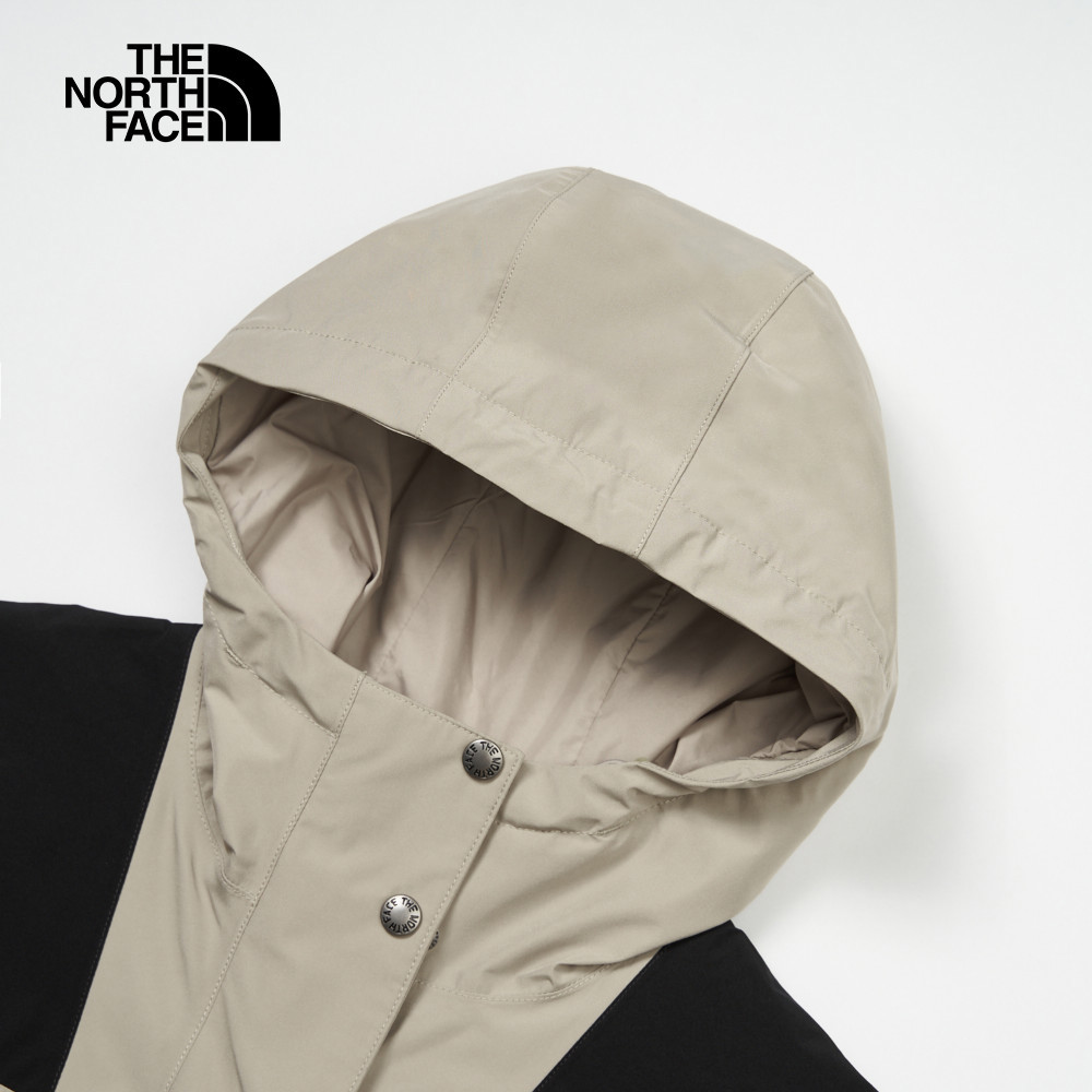 【10/24 00點週末限定】The North Face北面女款灰色防水透氣連帽衝鋒衣｜7QSI5IF