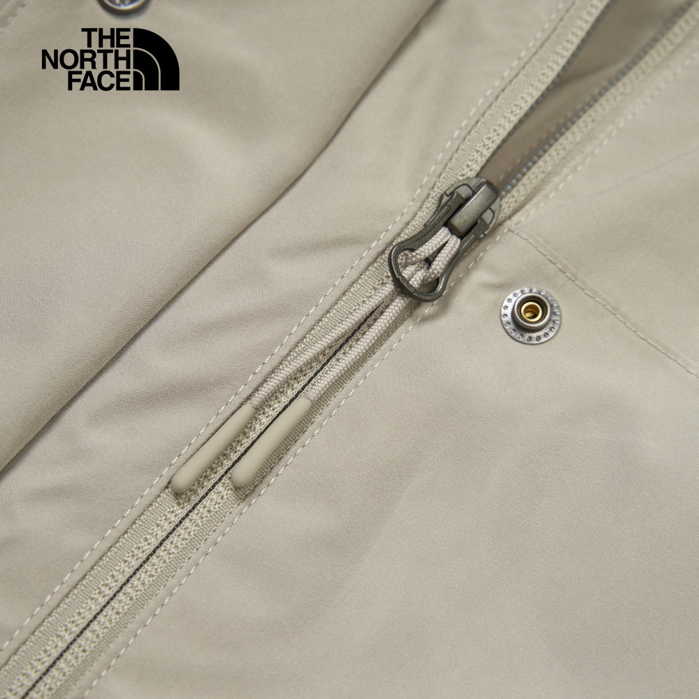 【10/24 00點週末限定】The North Face北面女款灰色防水透氣連帽衝鋒衣｜7QSI5IF