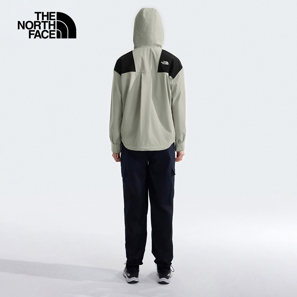 【10/24 00點週末限定】The North Face北面女款灰色防水透氣連帽衝鋒衣｜7QSI5IF