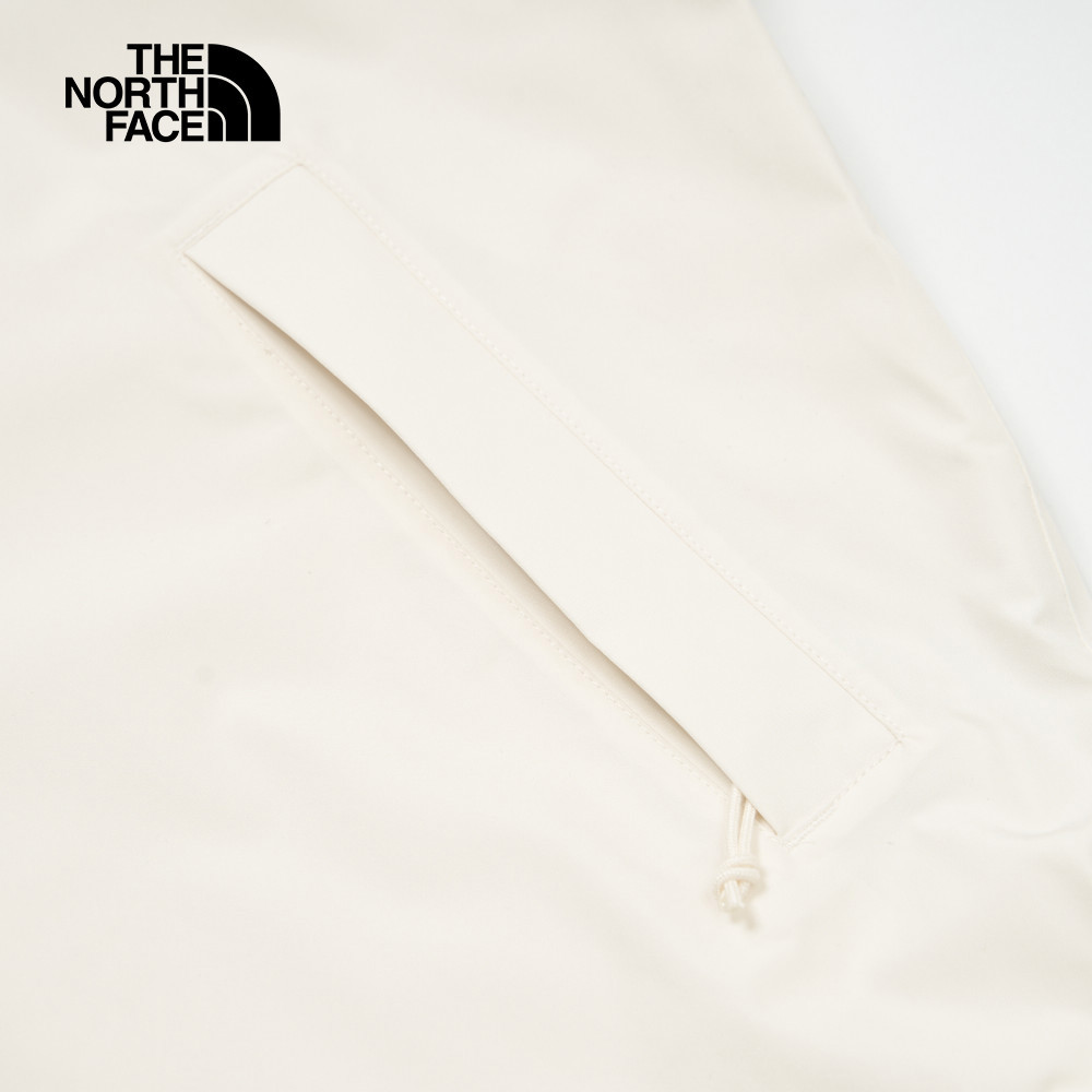 【10/24 00點週末限定】The North Face北面女款米白色防水透氣連帽衝鋒衣｜7QSIROU