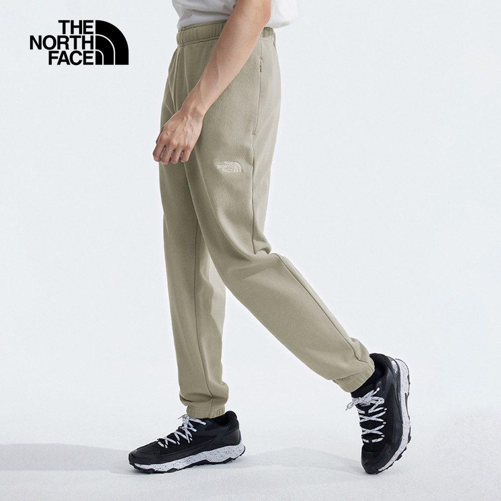 The North Face北面男款棕色純棉彈力褲腰運動縮口褲｜7QUW1I4