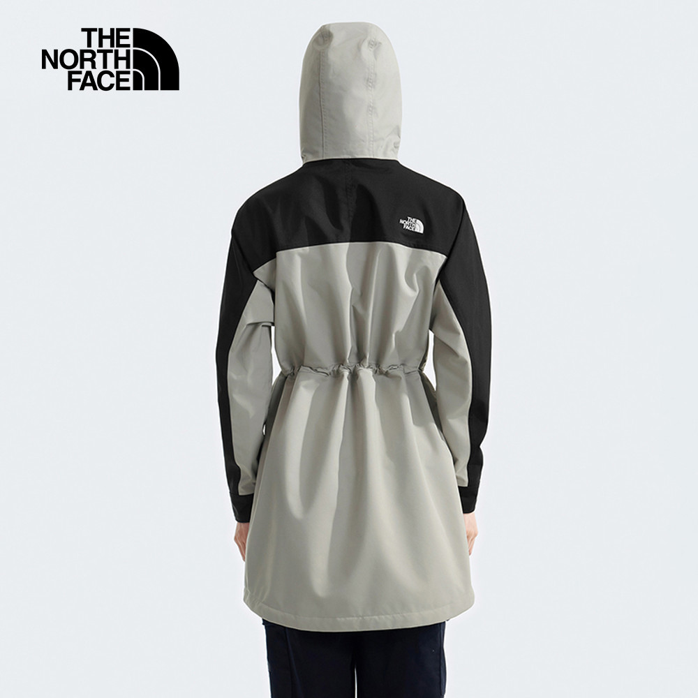 【10/24 12點週末限定】The North Face北面女款灰色防水透氣連帽衝鋒衣｜87W35IF