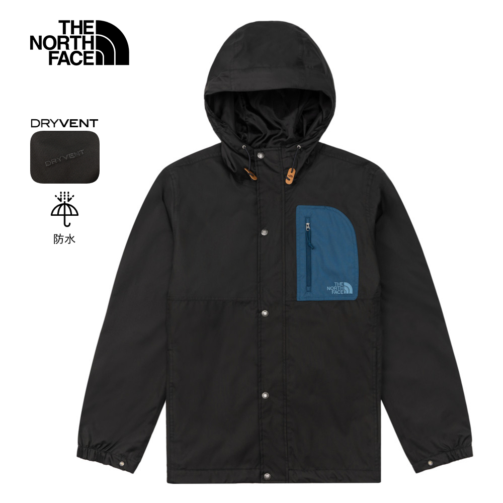 【限時搶購】男款黑色防水透氣連帽衝鋒衣｜89YT7OW