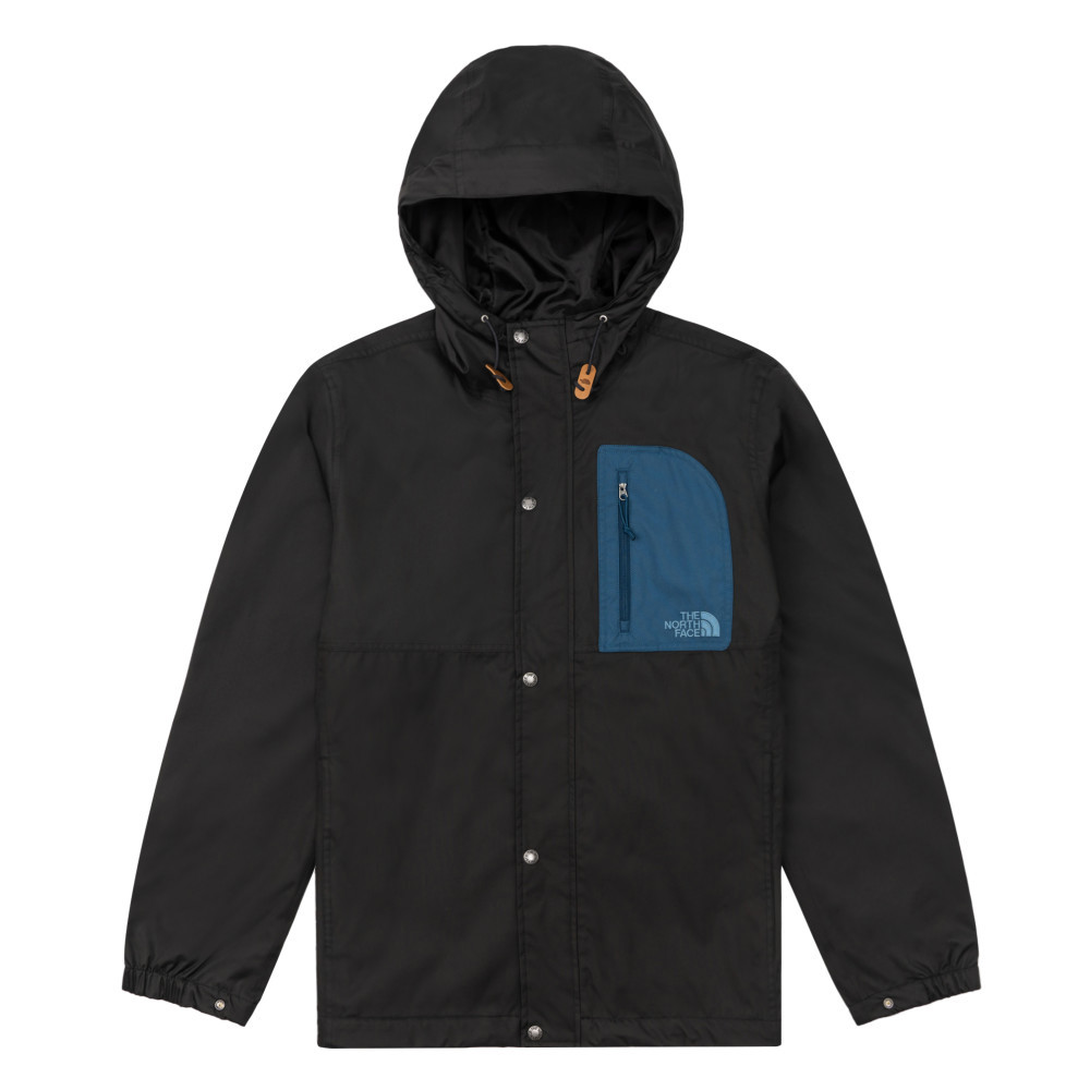 【限時搶購】男款黑色防水透氣連帽衝鋒衣｜89YT7OW