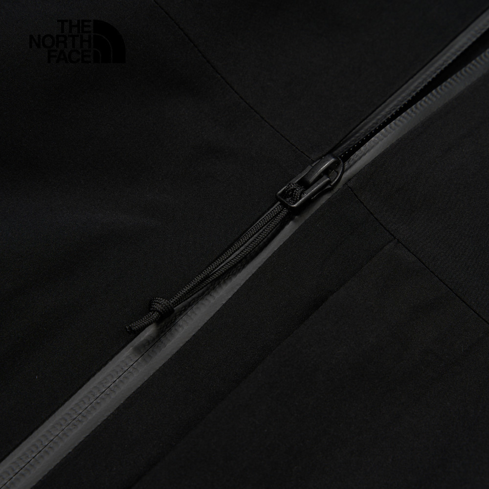 The North Face北面男款黑色防水透氣連帽衝鋒衣｜89ZJJK3