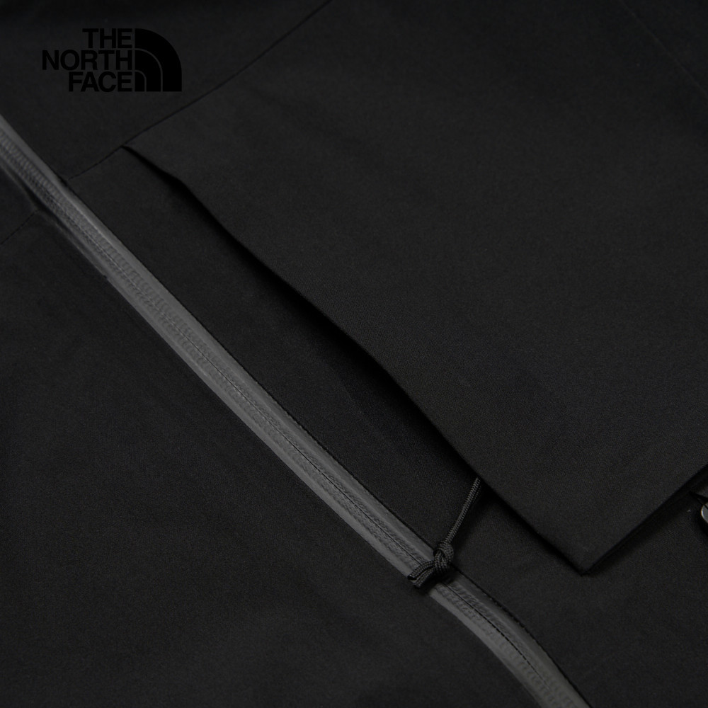 The North Face北面男款黑色防水透氣連帽衝鋒衣｜89ZJJK3