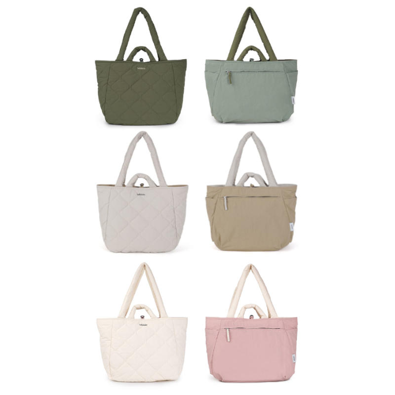 Hellolulu KURA雙面兩用托特包-綠+淺綠/灰+淺卡其/象牙白+糖粉