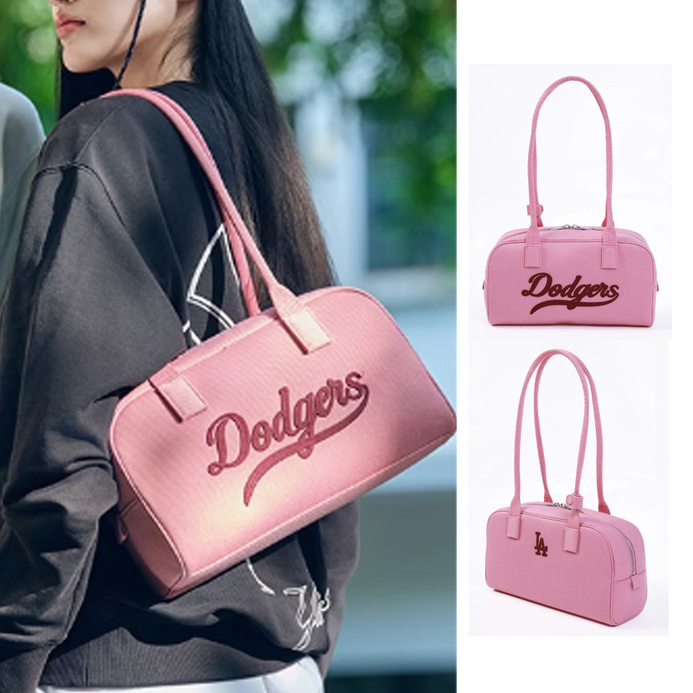 MLB 牛仔丹寧 雙面 保齡球包 腋下包 手提包 肩背包 Varsity系列 洛杉磯道奇隊 (3ABQL054N-07PKD)
