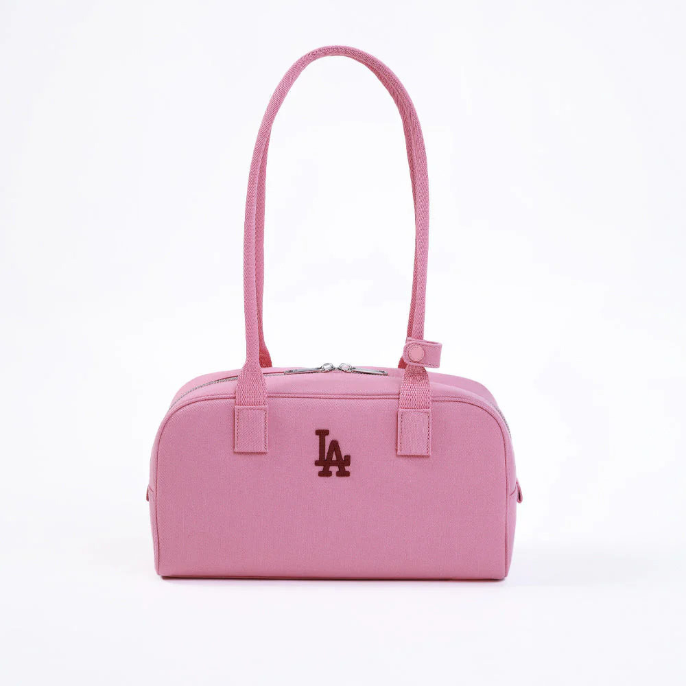 MLB 牛仔丹寧 雙面 保齡球包 腋下包 手提包 肩背包 Varsity系列 洛杉磯道奇隊 (3ABQL054N-07PKD)