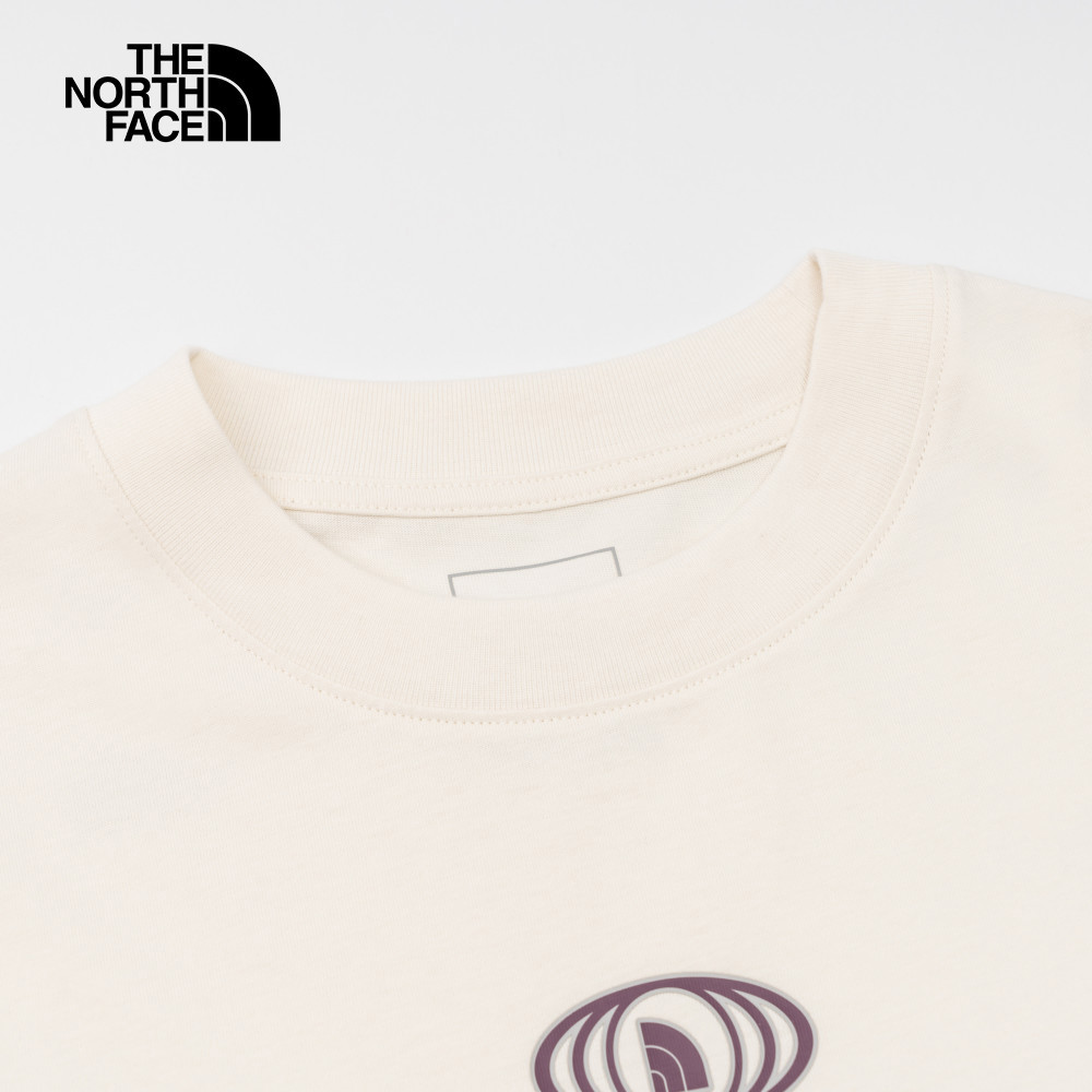 【限時搶購】女款米白色純棉小橢圓形印花短袖T恤｜8ASVQLI