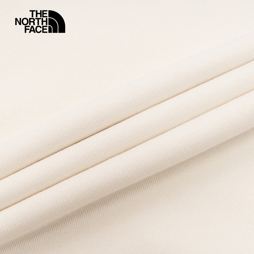 The North Face北面男款米白色品牌LOGO印花長袖大學T｜8AT7QLI