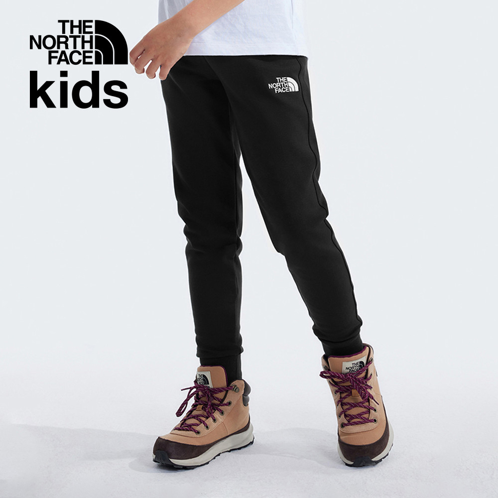 The North Face北面兒童黑色舒適彈力褲腰運動縮口褲｜899FJK3