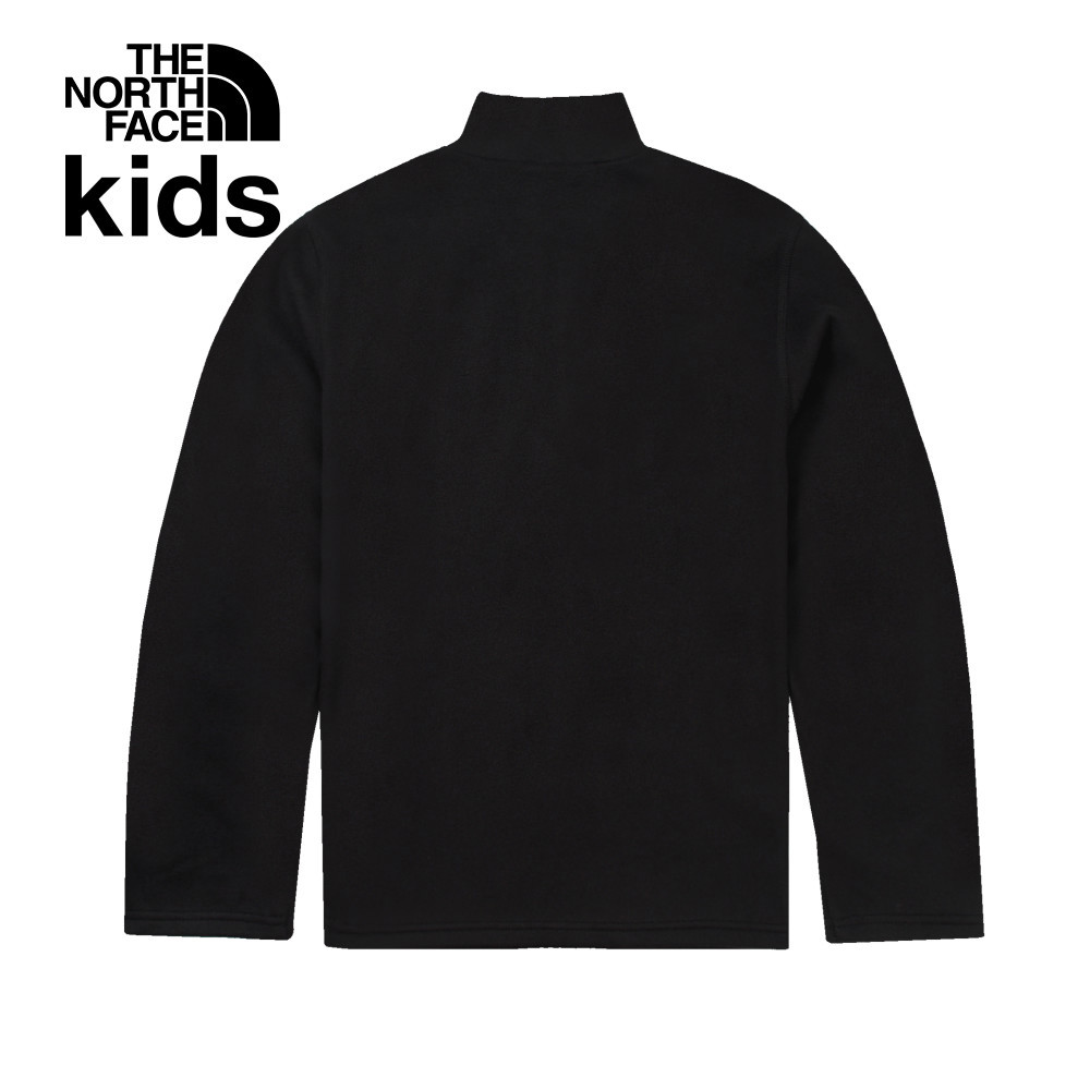 The North Face北面兒童黑色舒適保暖立領抓絨外套｜8AZMJK3