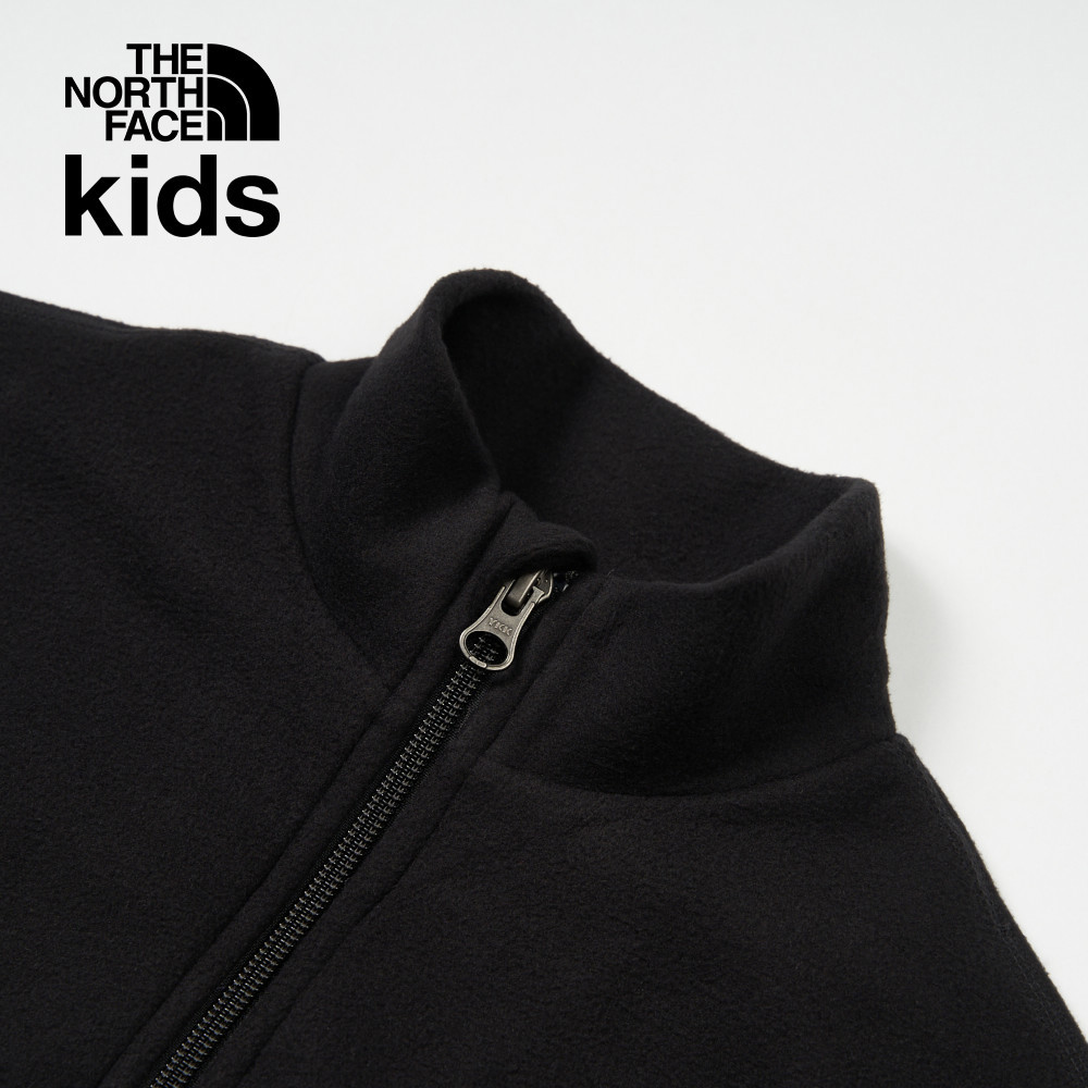 The North Face北面兒童黑色舒適保暖立領抓絨外套｜8AZMJK3