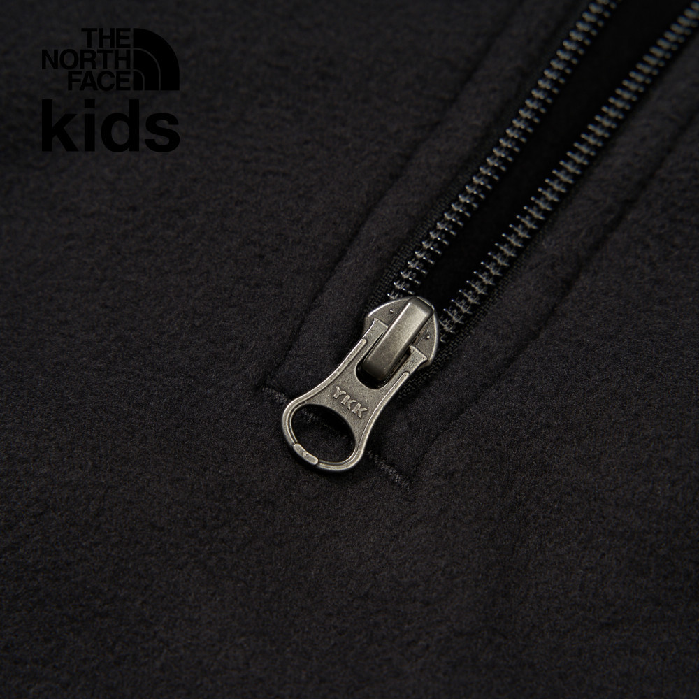 The North Face北面兒童黑色舒適保暖立領抓絨外套｜8AZMJK3