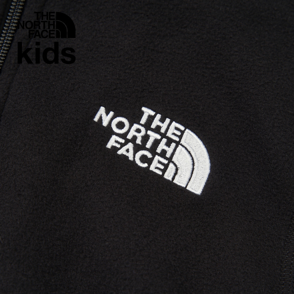 The North Face北面兒童黑色舒適保暖立領抓絨外套｜8AZMJK3