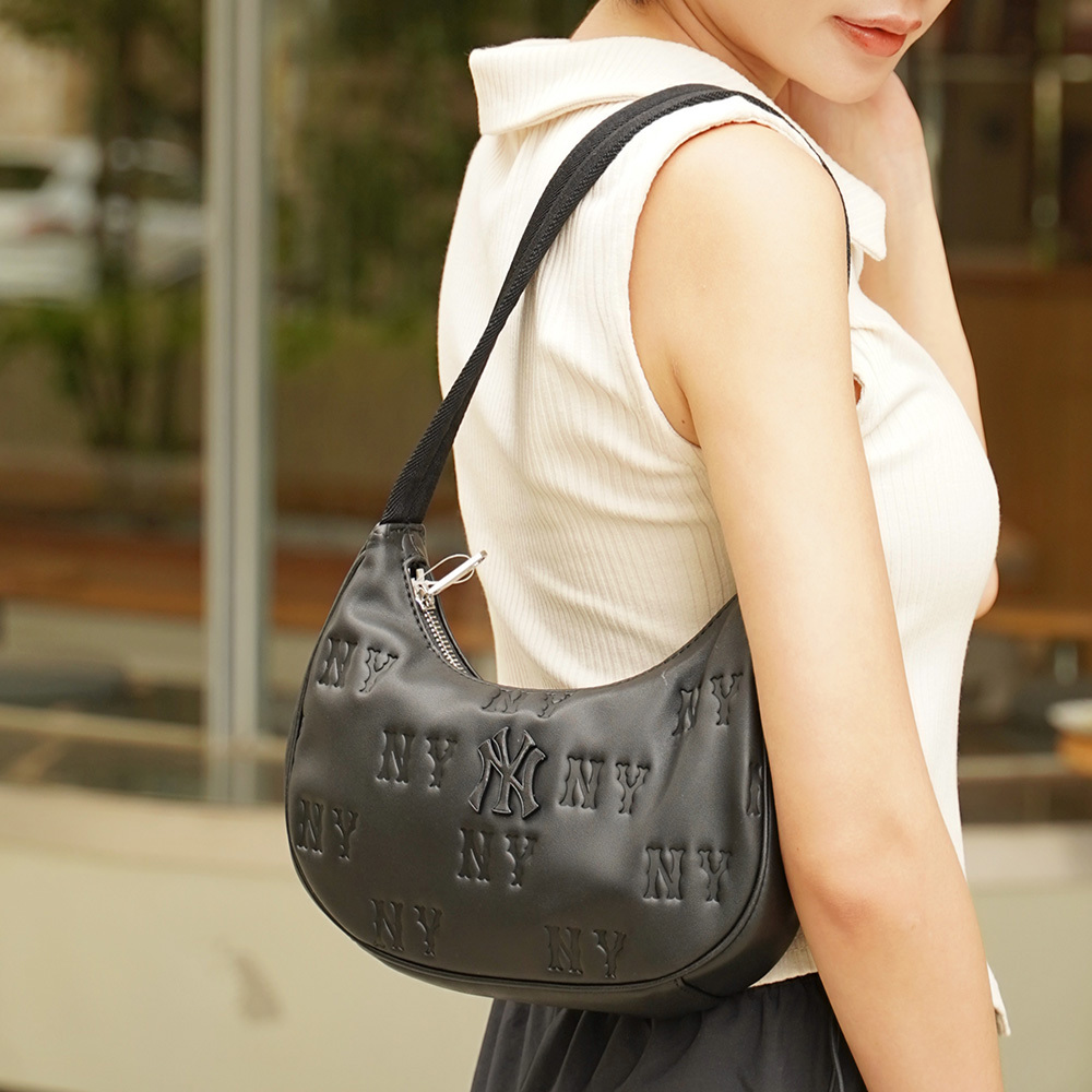 MLB 腋下包 手提包 肩背包 Monogram系列 紐約洋基隊 (3ABQS024N-50BKS)