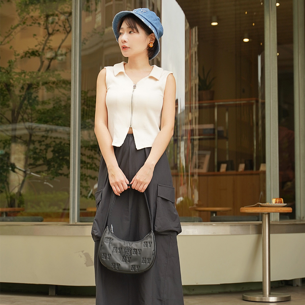 MLB 腋下包 手提包 肩背包 Monogram系列 紐約洋基隊 (3ABQS024N-50BKS)