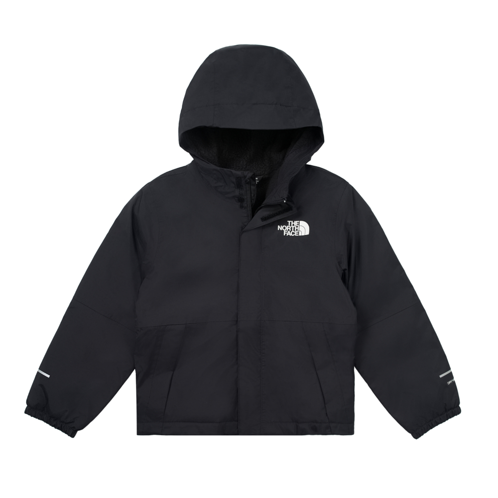 The North Face北面兒童黑色防水舒適保暖連帽衝鋒衣｜873S4H0