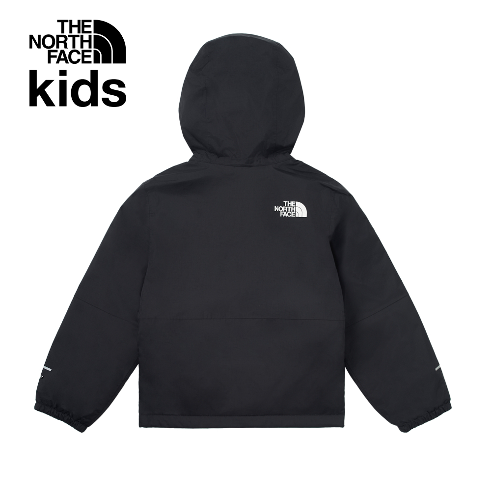 The North Face北面兒童黑色防水舒適保暖連帽衝鋒衣｜873S4H0