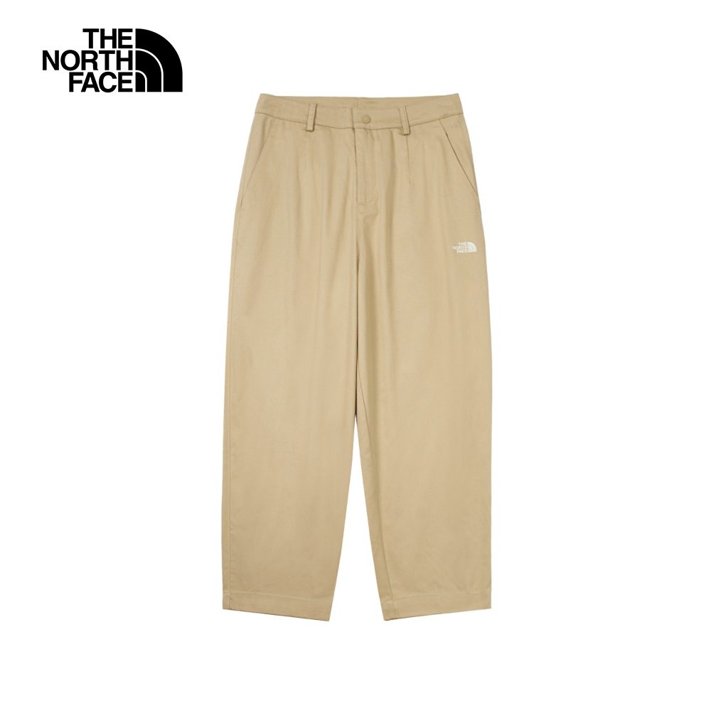 The North Face北面女款卡其色吸濕排汗防曬高腰設計休閒褲｜89YGLK5