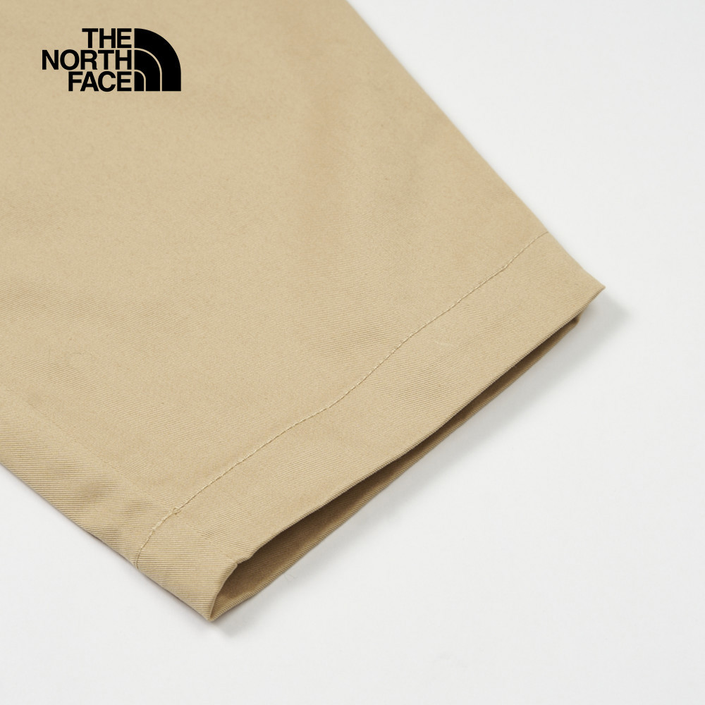 The North Face北面女款卡其色吸濕排汗防曬高腰設計休閒褲｜89YGLK5