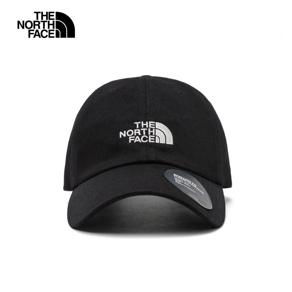 The North Face北面男女款黑色簡約LOGO休閒運動帽｜7WHOJK3