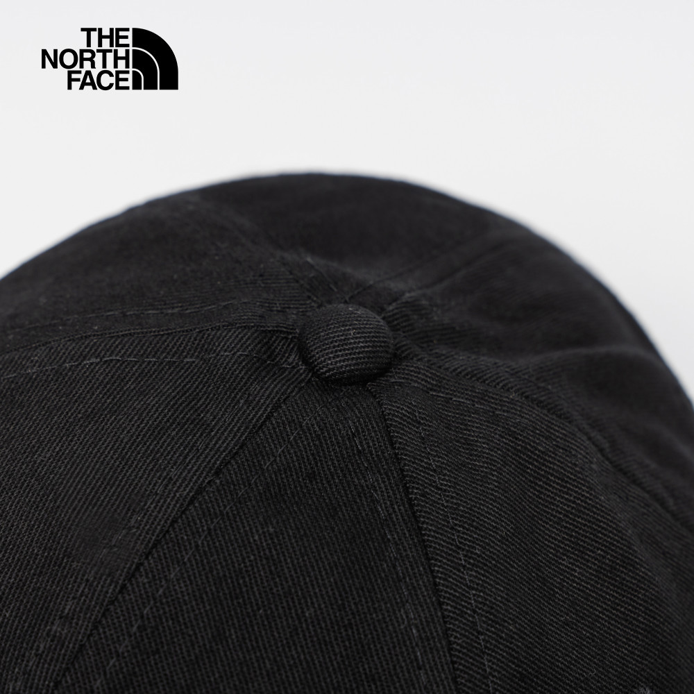 The North Face北面男女款黑色簡約LOGO休閒運動帽｜7WHOJK3