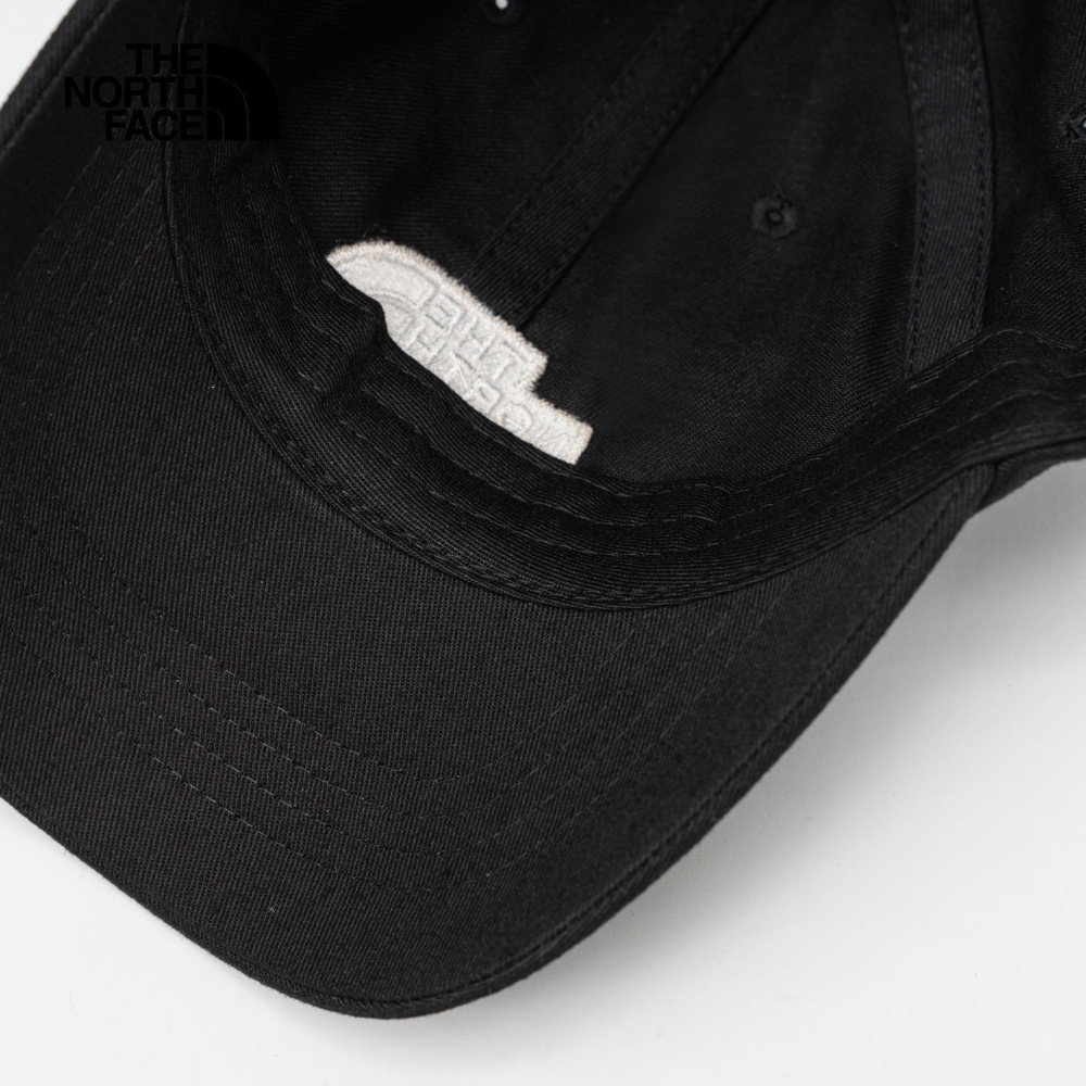 The North Face北面男女款黑色簡約LOGO休閒運動帽｜7WHOJK3
