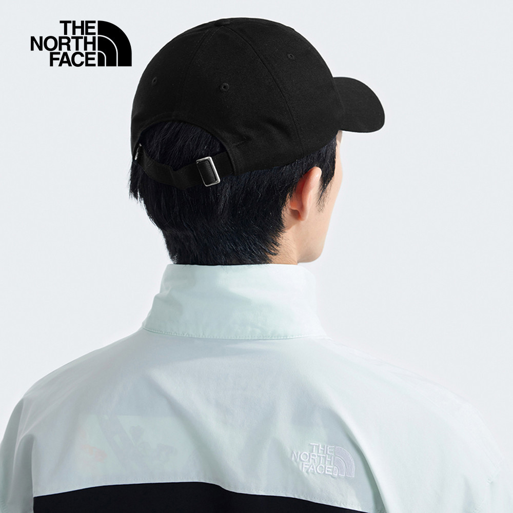 The North Face北面男女款黑色簡約LOGO休閒運動帽｜7WHOJK3