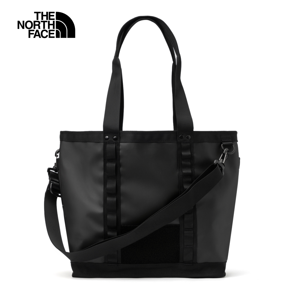 The North Face北面男女款黑色休閒側肩兩用背包｜3KZU53R