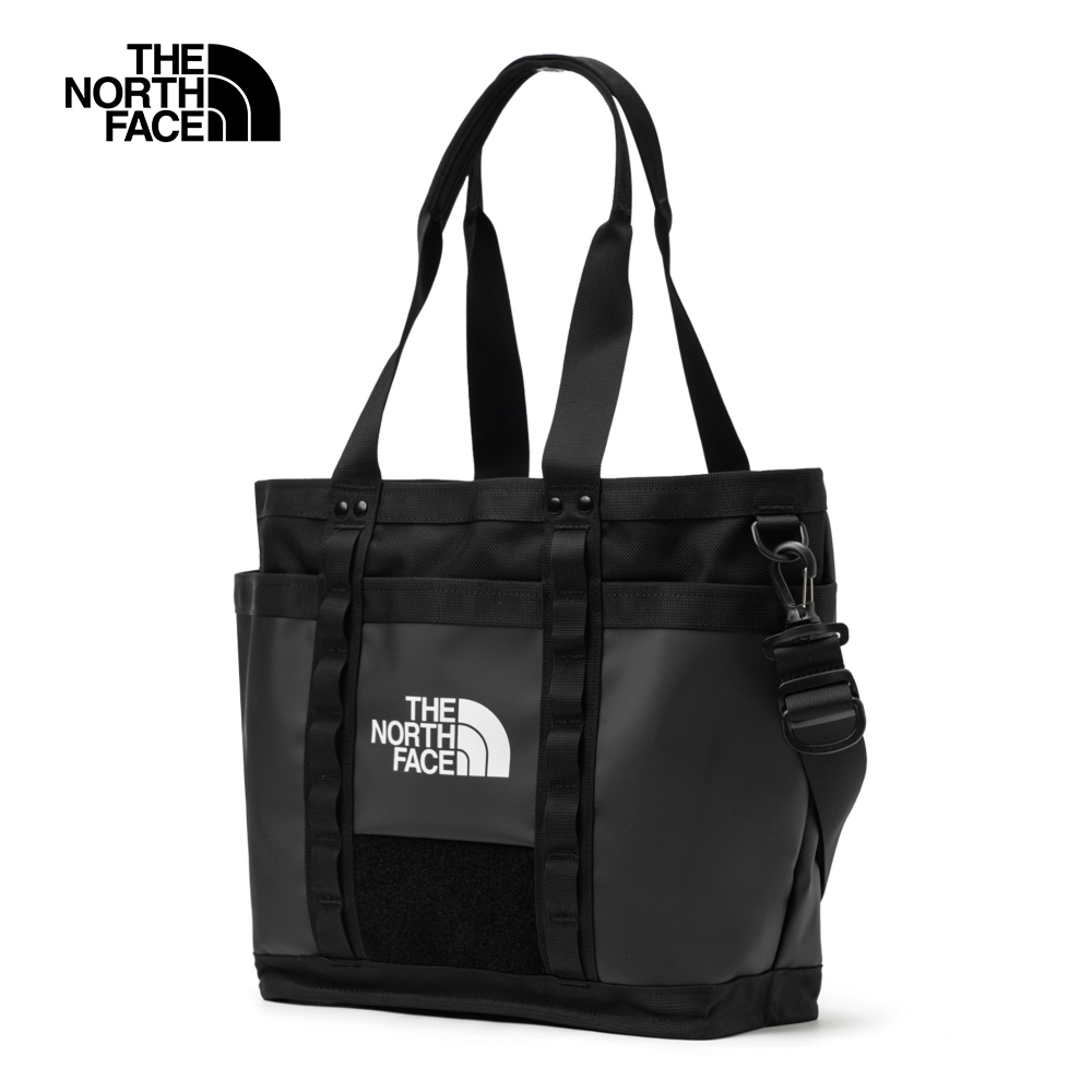 The North Face北面男女款黑色休閒側肩兩用背包｜3KZU53R