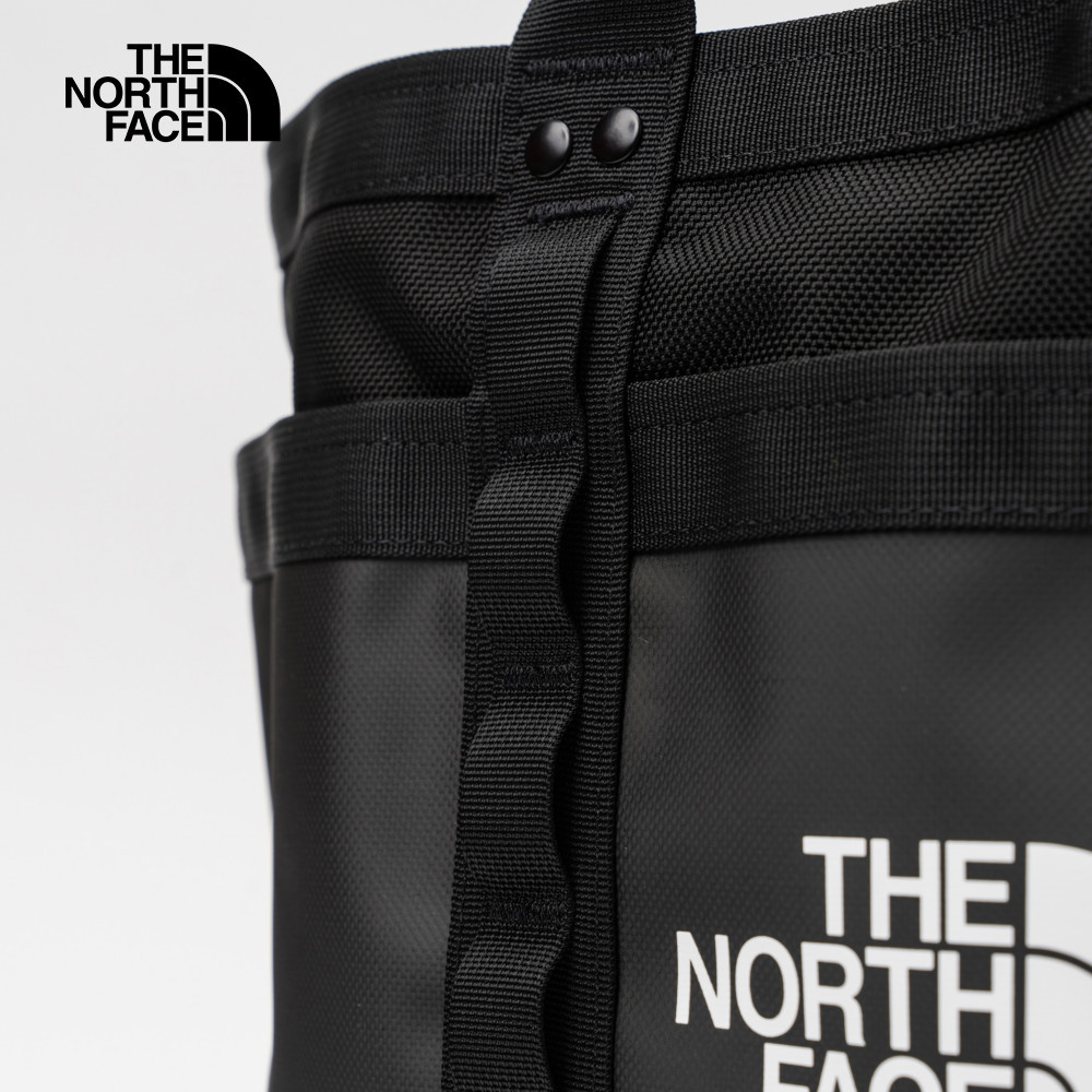 The North Face北面男女款黑色休閒側肩兩用背包｜3KZU53R