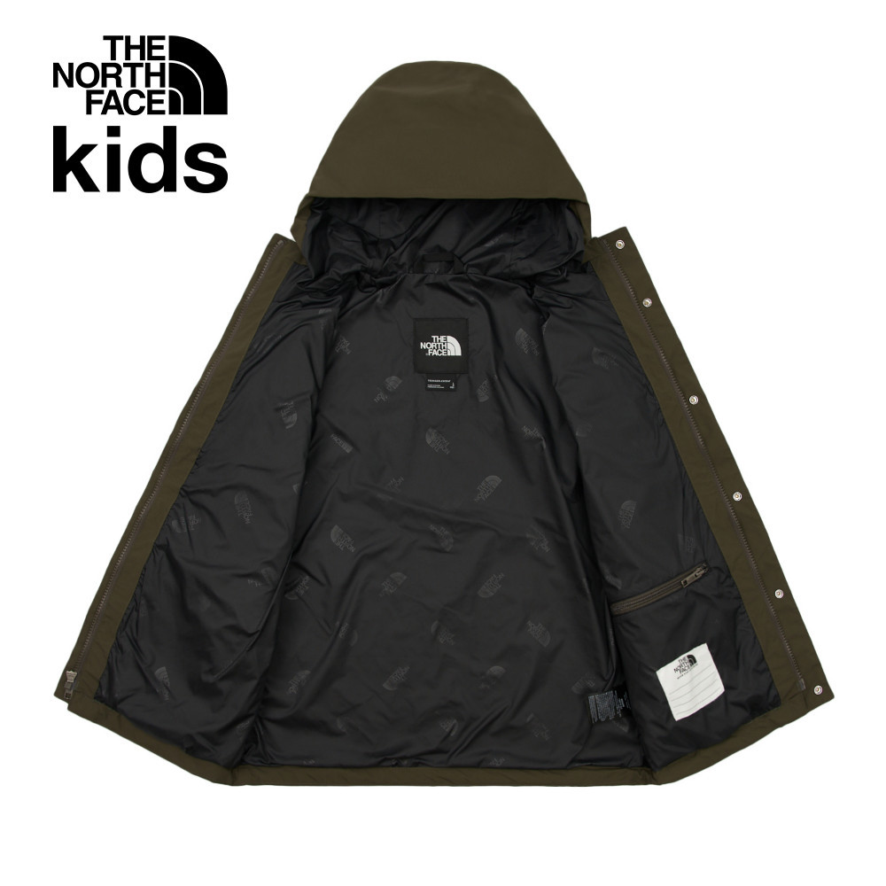 兒童綠黑拼接DryVent防水透氣連帽衝鋒衣｜899ABQW