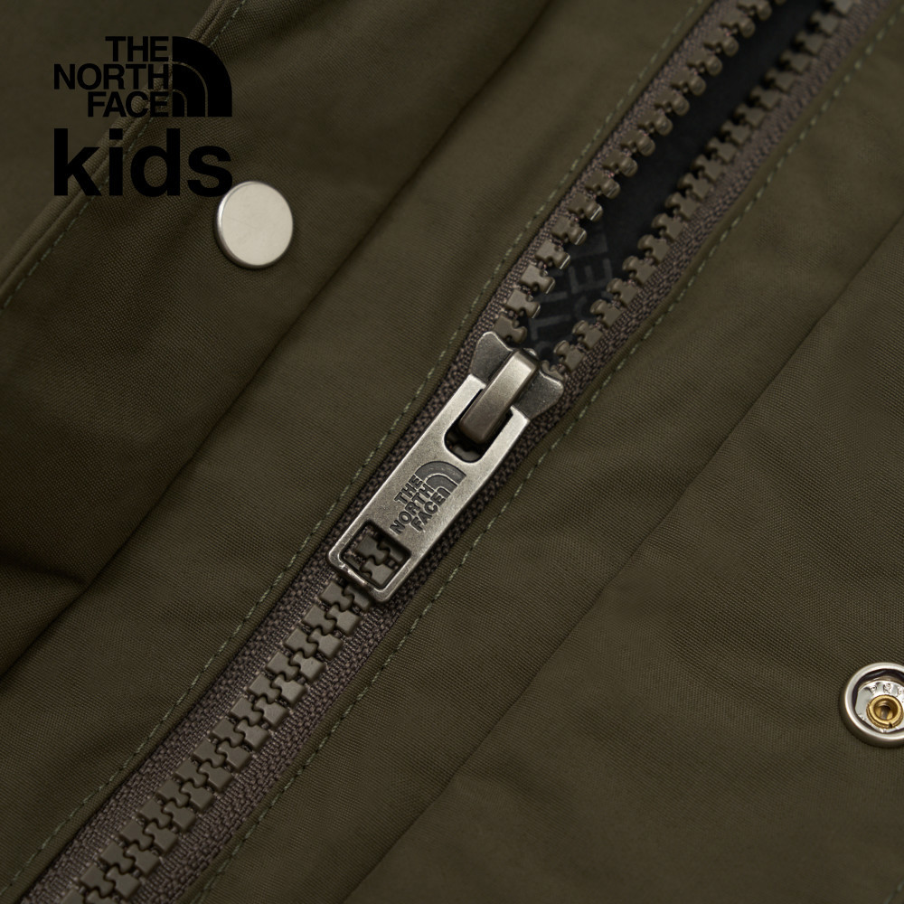 兒童綠黑拼接DryVent防水透氣連帽衝鋒衣｜899ABQW