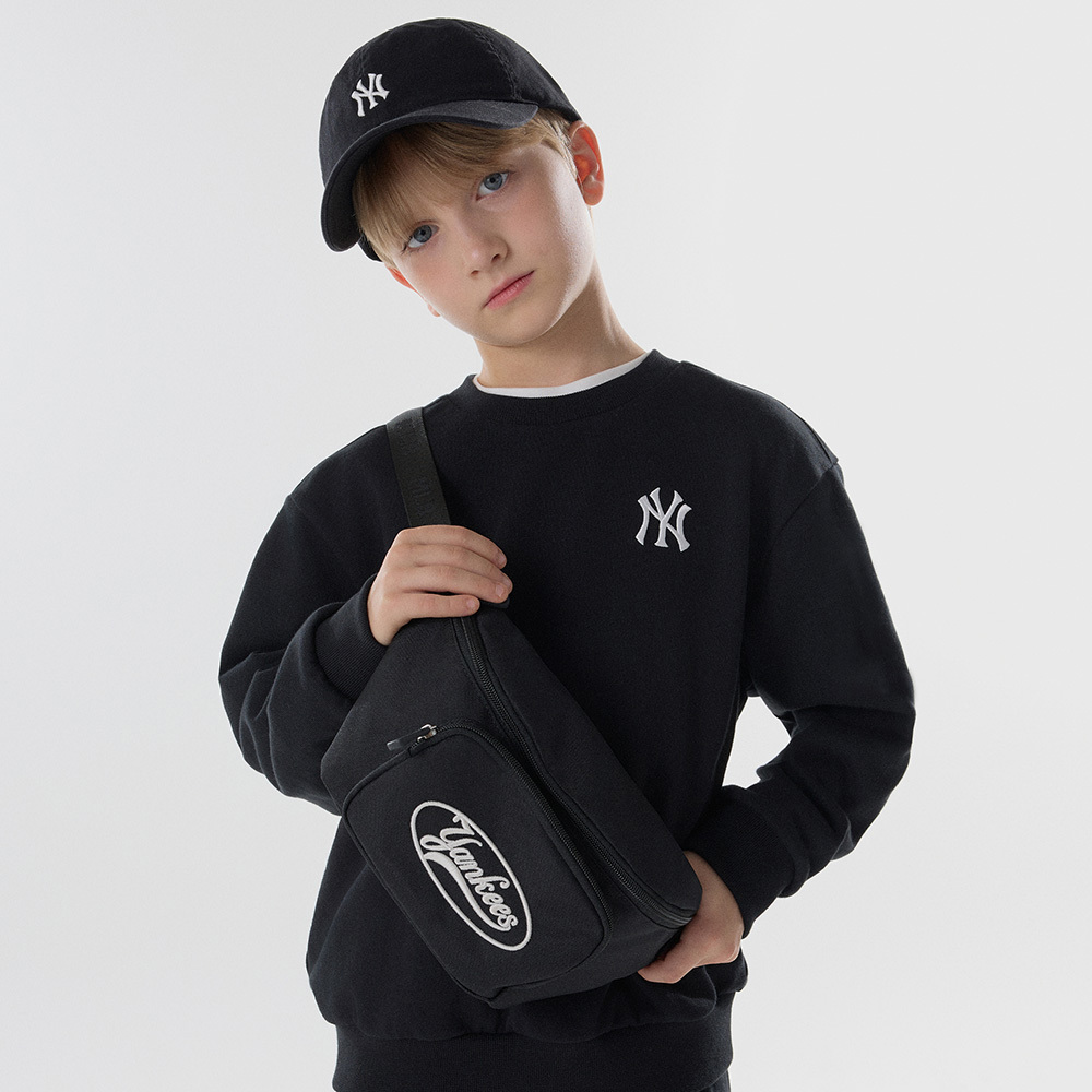 MLB KIDS 腰包 肩背包 兒童包包 Varsity系列 紐約洋基隊 (7AHSV024N-50BKS)