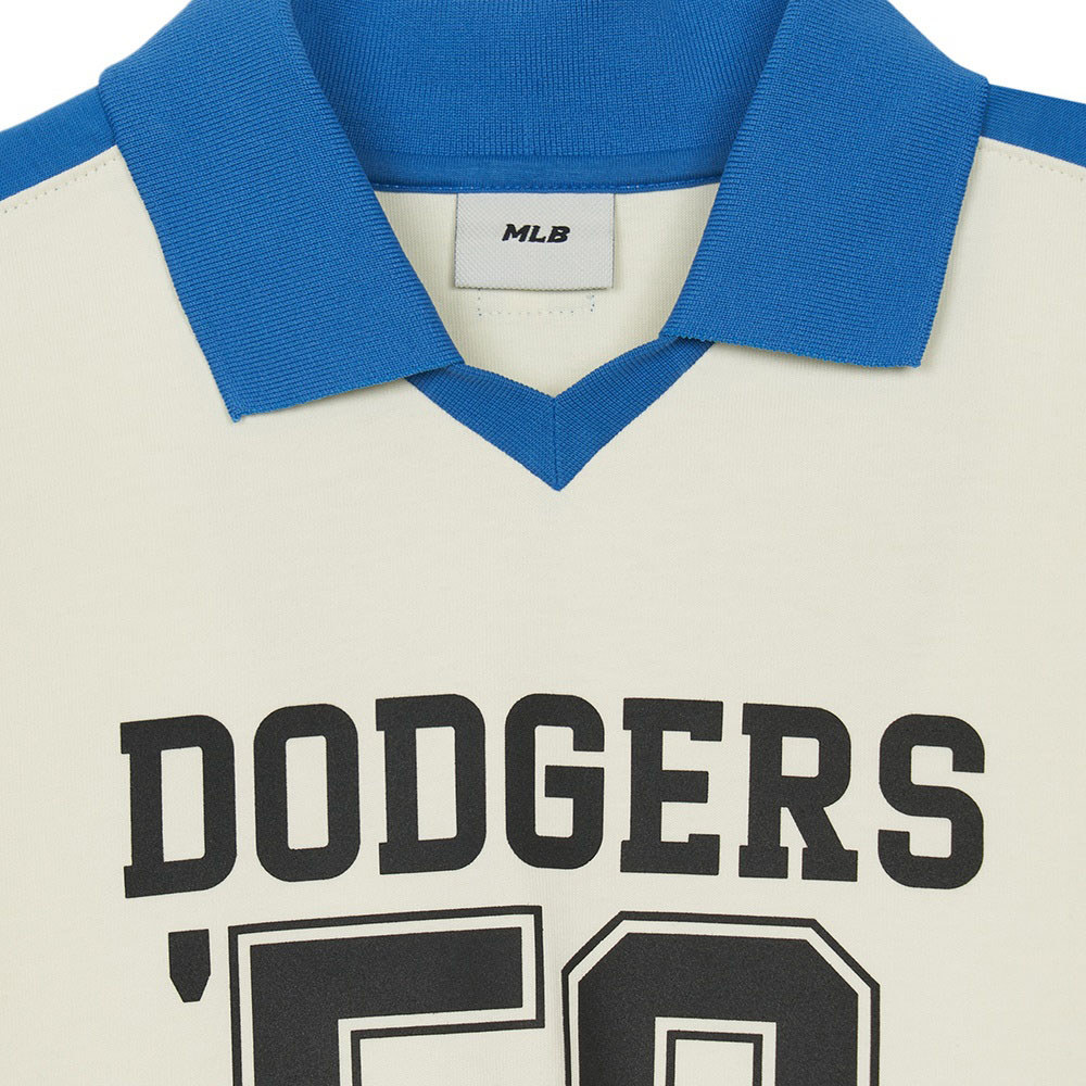 MLB KIDS 運動套裝 長袖Polo衫+長褲 童裝 Varsity系列 洛杉磯道奇隊 (7AS1VA244-07NBS)