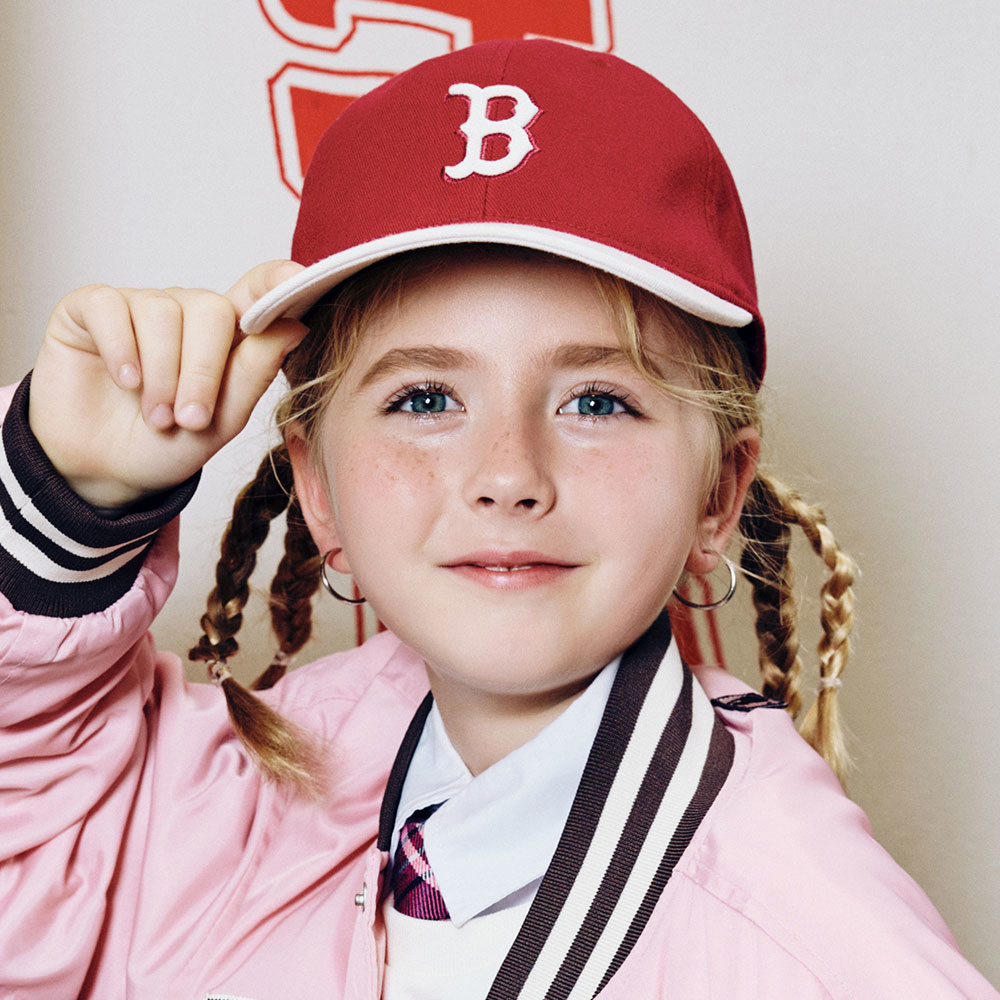 MLB KIDS 可調式棒球帽 童帽 Varsity系列 波士頓紅襪隊 (7ACP8814N-43WIS)