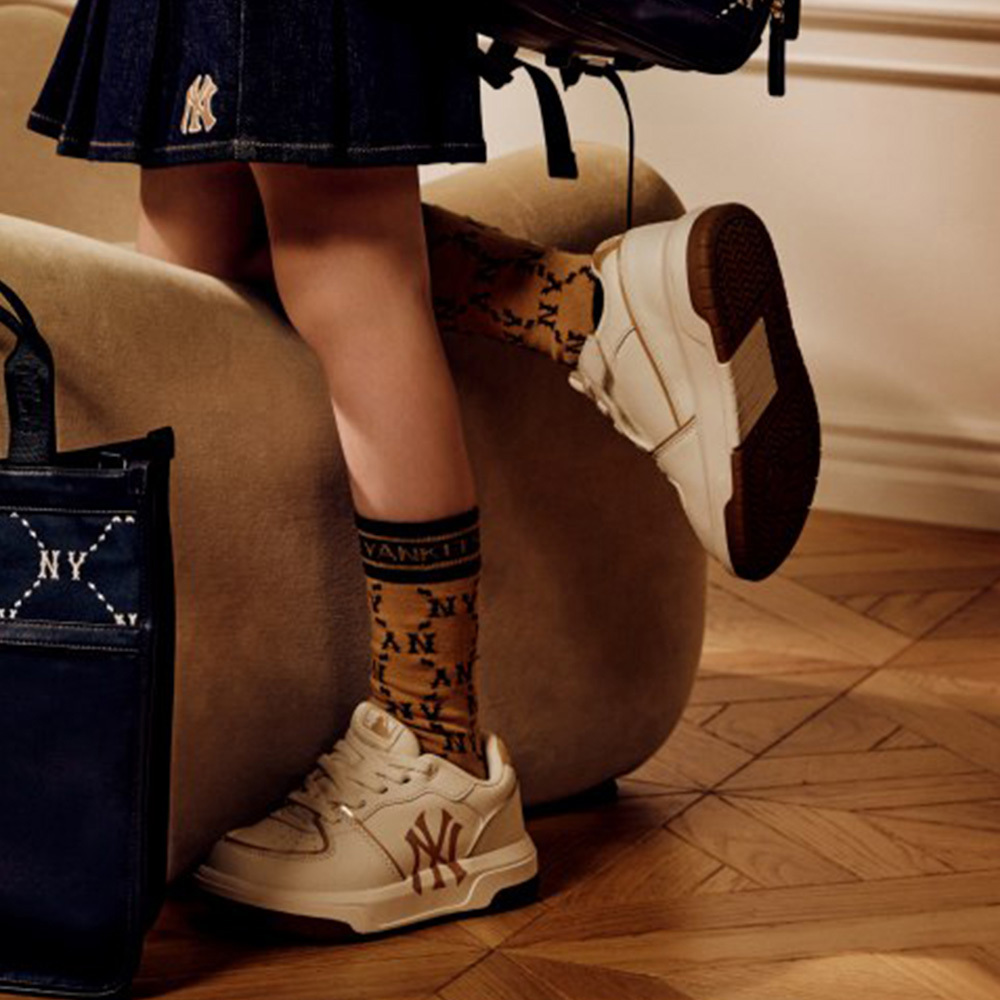 MLB KIDS 老爹鞋 學長鞋 童鞋 Chunky Liner 系列 紐約洋基隊 (7ASXLB94N-50GOS)