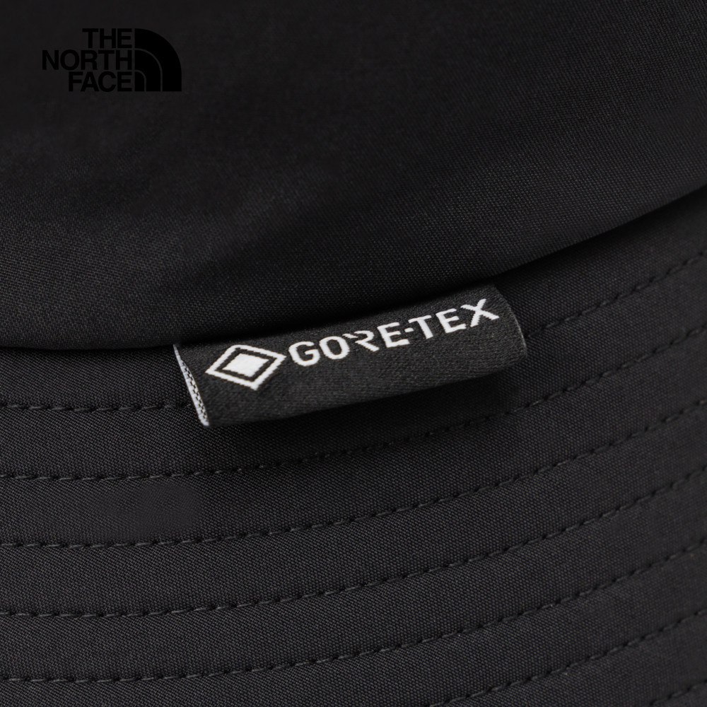 The North Face北面男女款黑色Gore-Tex防水透氣可折疊漁夫帽｜8888JK3