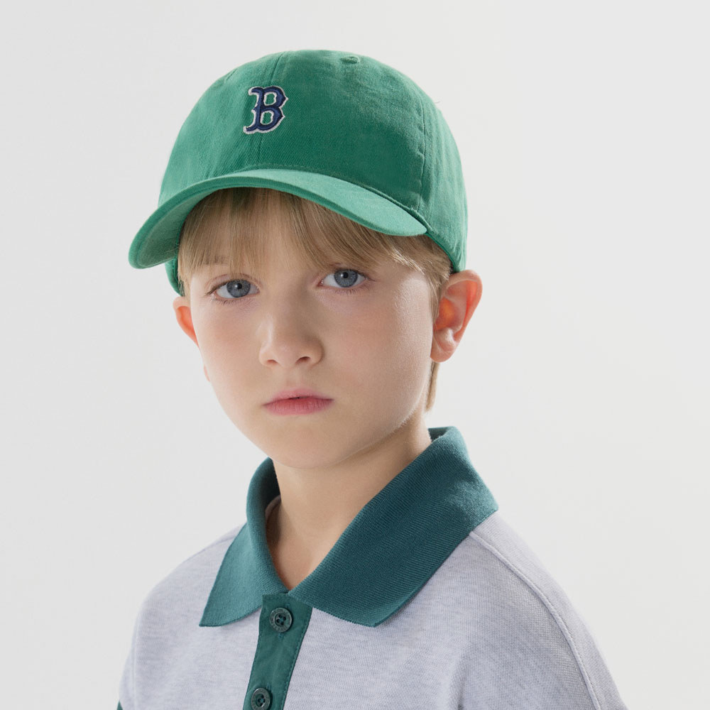 MLB KIDS 可調式軟頂棒球帽 童帽 波士頓紅襪隊 (7ACP7704N-43GNS)