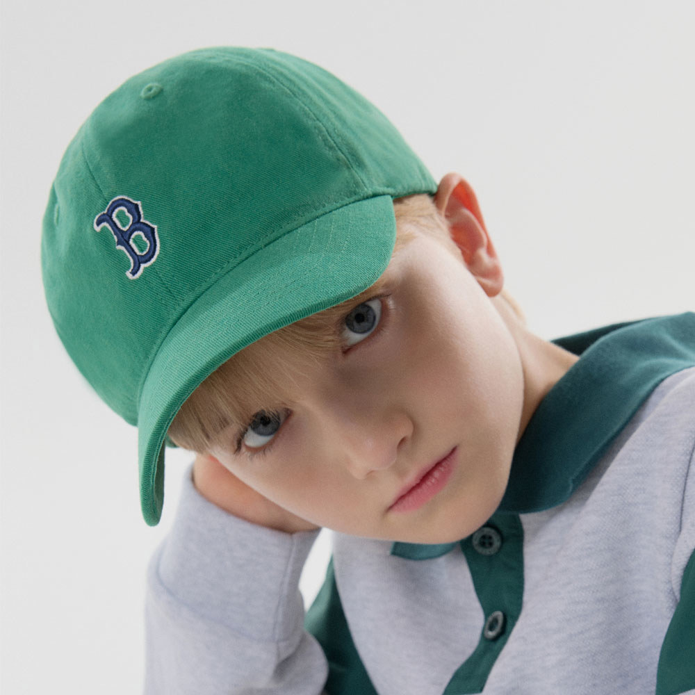 MLB KIDS 可調式軟頂棒球帽 童帽 波士頓紅襪隊 (7ACP7704N-43GNS)