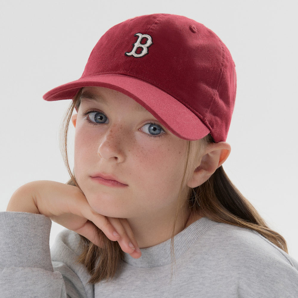 MLB KIDS 可調式軟頂棒球帽 童帽 波士頓紅襪隊 (7ACP7704N-43WIS)